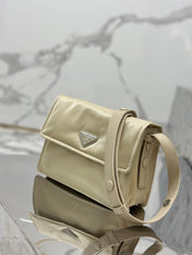 PRA CINI 23 MEDIUM BAG IN FLAX YELLOW RE-NYLON WITH STRAP