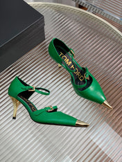 MARY JANE PUMP 7 CM IN EMERALD GREEN CALFSKIN