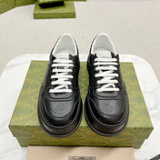 GG EMBOSSED TRAINER BLACK CALFSKIN