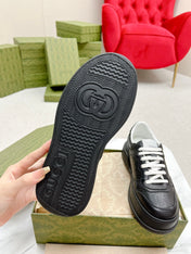 GG EMBOSSED TRAINER BLACK CALFSKIN