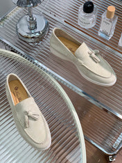 LP SUMMER WALK TASSELS LOAFERS BEIGE SUEDE