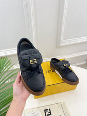 FENDI TRAINER SNEAKER IN BLACK LAMBSKIN