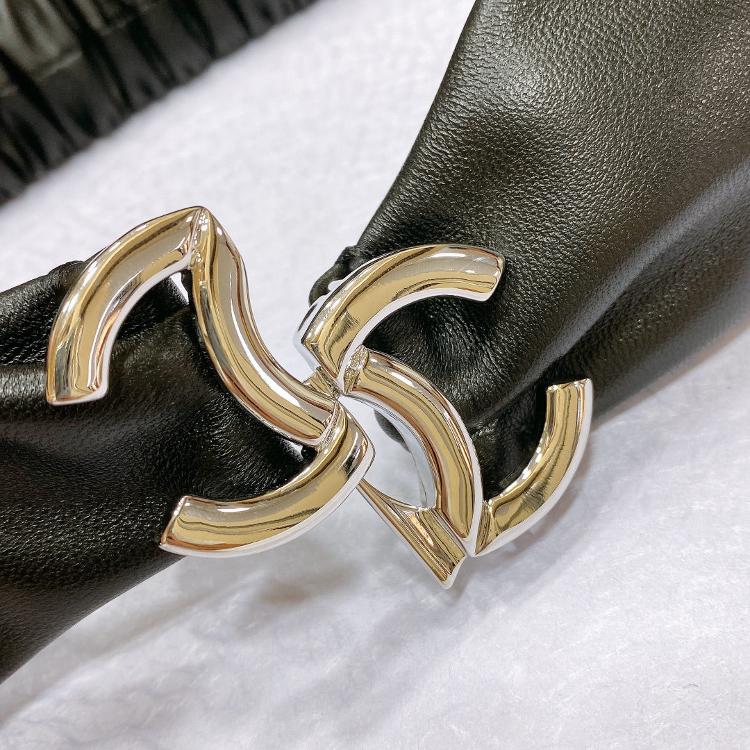 CHANEL 26S BELT 30 MM IN BLACK LAMBSKIN 662947