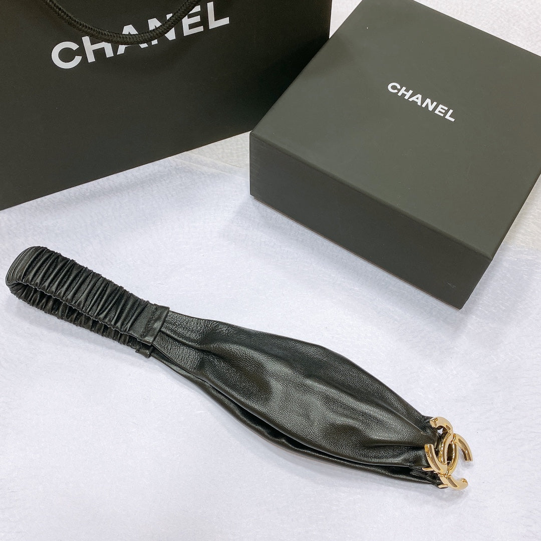 CHANEL 26S BELT 30 MM IN BLACK LAMBSKIN 662948
