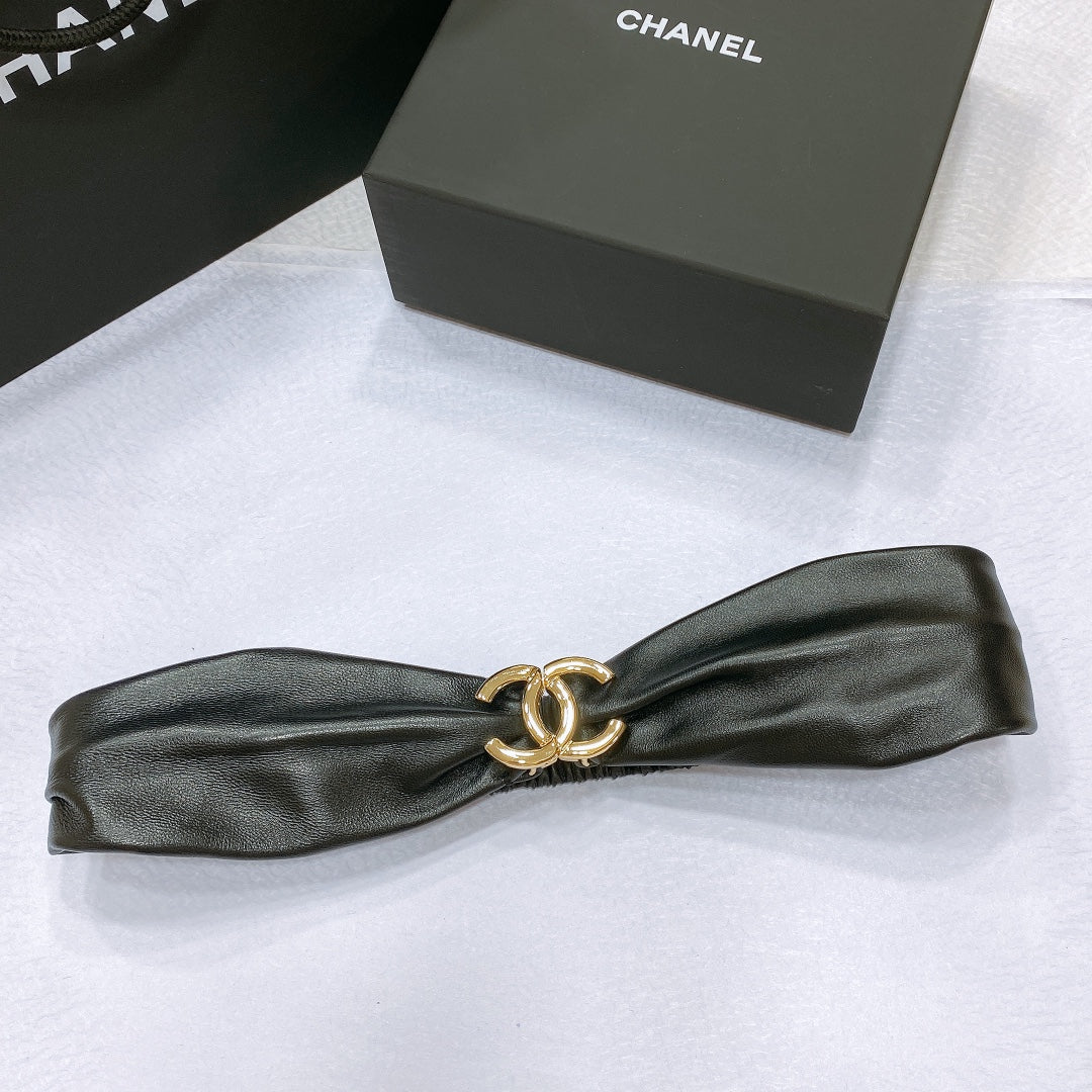 CHANEL 26S BELT 30 MM IN BLACK LAMBSKIN 662948