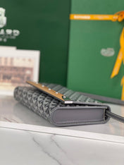 MONTE-CARLO PM CLUTCH 25 IN GRAY GOYARDINE CANVAS