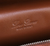 EXTRA BAG L27 IN UMBER BROWN GRAINED CALFSKIN WITH SILVER  HARDWARE