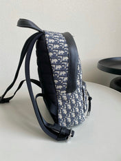 SMALL BACKPACK 32 BLUE OBLIQUE JACQUARD