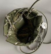 CC HOBO MINI 20CM OLIVE LAMBSKIN