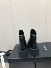 MARTIN SHORT BOOTS BLACK LAMBSKIN