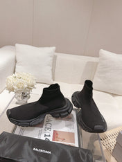 BALENCIAGA 25S SPEED TRAINER SNEAKERS 55 MM IN BLACK KNIT STYLE 2