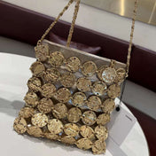 CHANEL 26S PARIS-GREECE MEDALLION CROSSBODY BAG 19 IN GOLD METALLIC LAMBSKIN GOLD HARDWARE