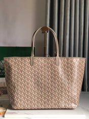 SAINT LOUIS PM 34 IN GREY MIX PINK GOYARDINE CANVAS AND CALFSKIN
