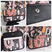 SAINT LOUIS PM BAG 34 IN PINK LETTRES CAMOUFLAGE GOYARDINE CANVAS