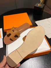 0RAN SANDAL Leather Brown
