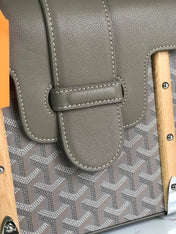 SAÏGON PM BAG 28 IN DESERT GOYARDINE CANVAS AND CALFSKIN