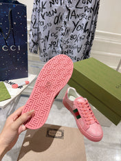 GG ACE GG SUPREME TRAINER BRIGHT PINK CALFSKIN