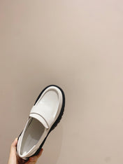 BALENCIAGA 25S LOAFERS IN WHITE CALFSKIN