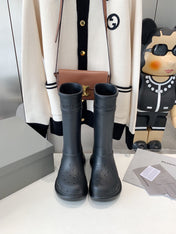 CROCS BOOTS IN BLACK RUBBER