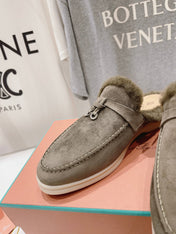LP CHARMS WALK BABOUCHE LOAFERS ASH BROWN FLEECE