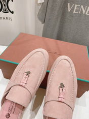 LP CHARMS WALK BABOUCHE LOAFERS PASTEL PINK SUEDE
