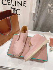 LP HIGH TOP OPEN WALK LOAFERS PASTEL PINK SUEDE