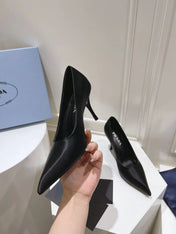 PRA BASIC HIGH-HEELED BLACK SATIN