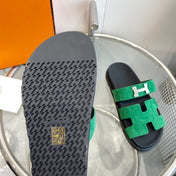 Chypre Sandal Green Suede