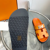 Chypre Sandal Orange Leather