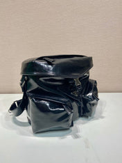 CROSSBODY BAG 29 IN BLACK OIL WAX LAMBSKIN