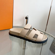 Chypre Sandal Beige Mastic Calfskin Leather