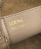 LOE MINI 19 PEBBLE BUCKET IN CAMEL BROWN MELLOW CALFSKIN