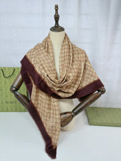 GUCCI 25S SCARF 140 IN CASHMERE 740366