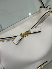 DARLING HANDBAG 25 IN WHITE SOFT GRAIN LAMBSKIN