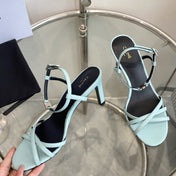 HIGH HEEL 65MM IN SKY BLUE CALFSKIN