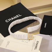 CHANEL 26S BELT 30 MM IN WHITE CALFSKIN 658430