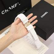 CHANEL 26S BELT 30 MM IN WHITE CALFSKIN 658430
