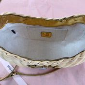 WANDER WICKER BAG 20 IN TAN RATTAN