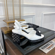 high slingbacks white lambskin