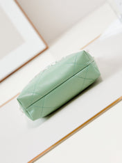 CC MINI 20 HOBO BAG IN WHITE MIX LIGHT GREEN CALFSKIN