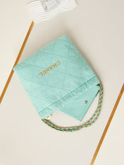 CC CLASSIC MEDIUM 37 BAG IN TF BLUE CANVAS