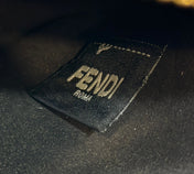 FENDI MEDIUM 27 BAG IN TRUE BLUE MONOGRAM DENIM GOLD HARDWARE