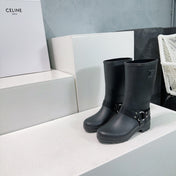 SHORT BOOTS IN BLACK RUBBER