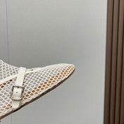 ALAIA SHORT BOOTS IN WHITE MESH FISHNET
