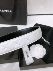 CHANEL 26S BELT 30 MM IN WHITE CALFSKIN 670903