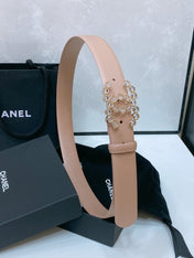CHANEL 26S BELT 30 MM IN BEIGE CALFSKIN 670905