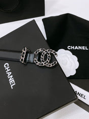 CHANEL 26S BELT 20 MM IN BLACK CALFSKIN 670910