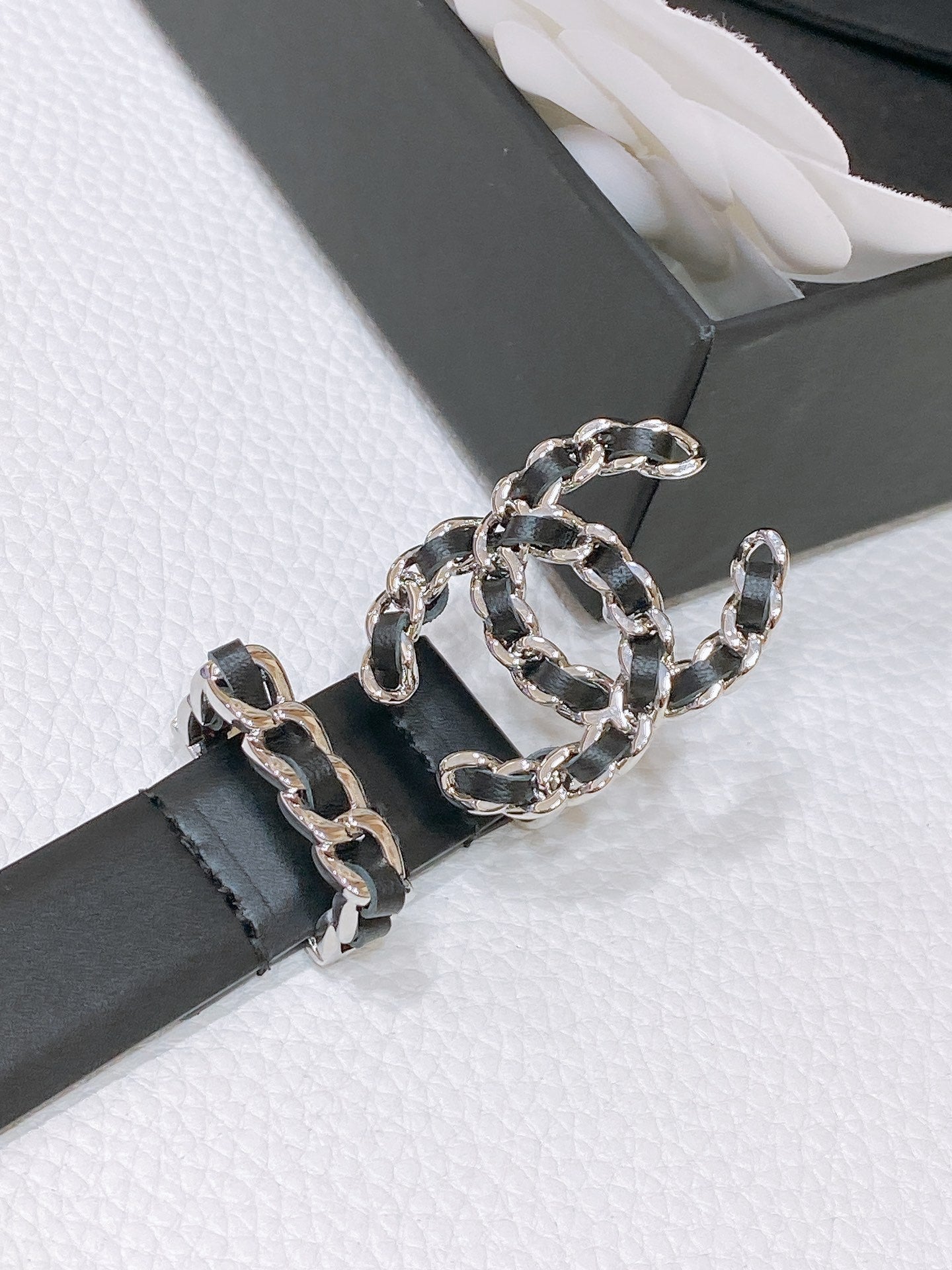 CHANEL 26S BELT 20 MM IN BLACK CALFSKIN 670910
