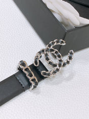 CHANEL 26S BELT 20 MM IN BLACK CALFSKIN 670910