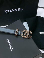 CHANEL 26S BELT 20 MM IN BLACK CALFSKIN 670911